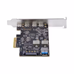 StarTech.com 5-Port USB PCIe Card, USB 3.2 10Gbps, PCI Express Card with 4x USB-C Ports, 1x USB-A Internal Port, USB PCIe Controller Card, Windows/macOS/Linux - Additional view 4