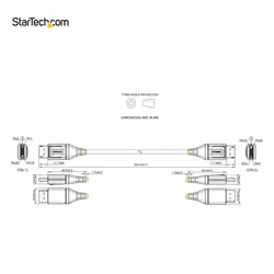 StarTech.com 1ft (30cm) DisplayPort 1.4 Cable - 8K 60Hz HDR10 - Ultra HD 4K 120Hz Video - DP 1.4 Cable / Cord - For Monitors/Displays - DisplayPort to DisplayPort Cable - M/M - Additional view 6