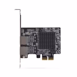 StarTech.com 2-Port 5G Gigabit PCIe Network Adapter Card, 5G/2.5G/1G/100M/10M PCI Express LAN Card, Realtek RTL8126, Windows and Linux, TAA Compliant - Additional view 5
