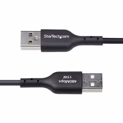 StarTech.com 3ft (1m) USB-A to USB-C Charging Cable, Charge & Sync, 3A, USB 2.0, TPE Jacket - Black USB Charging Cord - Additional view 4