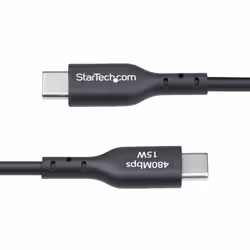 StarTech.com 3ft (1m) USB-A to USB-C Charging Cable, Charge & Sync, 3A, USB 2.0, TPE Jacket - Black USB Charging Cord - Additional view 5