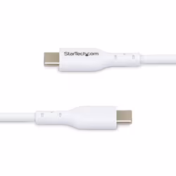 StarTech.com 2m (6.6ft) White USB-C Charging Cable, USB C Cable, USB 2.0 Type-C Laptop Charger Cord, 60W 3A Power Delivery, TPE Jacket, USB-C Data Transfer Cable, M/M - Additional view 4