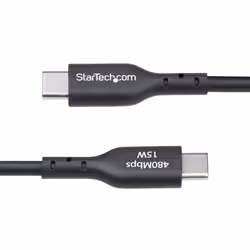 StarTech.com 6.6ft (2m) USB-A to USB-C Charging Cable, Charge & Sync, 3A, USB 2.0, TPE Jacket - Black USB Charging Cord - Additional view 5