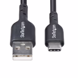 StarTech.com 6.6ft (2m) USB-A to USB-C Charging Cable, Charge & Sync, 3A, USB 2.0, TPE Jacket - Black USB Charging Cord - Additional view 6