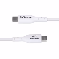 StarTech.com 3ft (1m) USB-A to USB-C Charging Cable, Charge & Sync, 3A, USB 2.0, TPE Jacket - White USB Charging Cord - Additional view 5