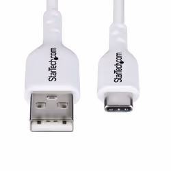 StarTech.com 3ft (1m) USB-A to USB-C Charging Cable, Charge & Sync, 3A, USB 2.0, TPE Jacket - White USB Charging Cord - Additional view 6