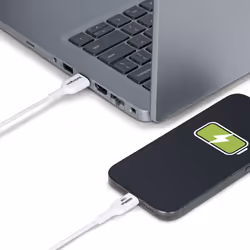 StarTech.com 3ft (1m) USB-A to USB-C Charging Cable, Charge & Sync, 3A, USB 2.0, TPE Jacket - White USB Charging Cord - Additional view 7