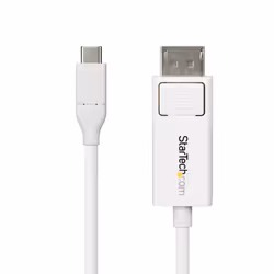 StarTech.com 6ft (2m) USB-C to DisplayPort 1.2 Cable, Bidirectional, 4K 60Hz, White Video Adapter Cord for Apple MacBook Pro / Air M1 M2 M3 M4, Mac Mini / Studio, Thunderbolt Compatible - Additional view 4