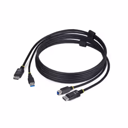 StarTech.com 6ft (1.8m) DisplayPort and USB 5Gbps KVM Cable, 4K 60Hz, Universally Compatible DP 1.2/USB 3.0 Combo Cable for K ...