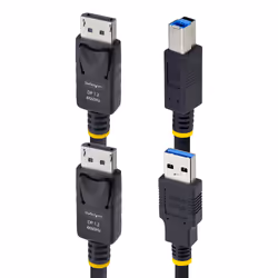 StarTech.com 10ft (3m) DisplayPort and USB 5Gbps KVM Cable, 4K 60Hz, Universally Compatible DP 1.2/USB 3.0 Combo Cable for KVM Switches