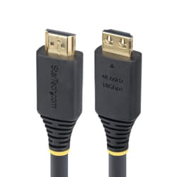 StarTech.com 20ft (6m) Active High Speed HDMI Cable with Gripping Connectors, 4K 60Hz/1440p 144Hz, HDR10/HDCP 2.2/ARC, 18Gbps, UHD HDMI 2.0 Cord for TV/Monitor/Display, TPE Jacket