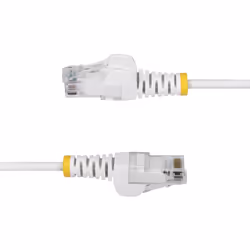 StarTech.com 1.5m White Slim CAT6 Ethernet Cable, Snagless, 100W PoE, UTP, LSZH, 28AWG Pure Bare Copper Wire, Slim RJ45 Network Patch Cord w/Strain Reliefs, Fluke Tested - Additional view 3