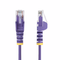 StarTech.com 1m Purple Slim CAT6 Ethernet Cable, Snagless, 100W PoE, UTP, LSZH, 28AWG Pure Bare Copper Wire, Slim RJ45 Network Patch Cord w/Strain Reliefs, Fluke Tested - Additional view 2
