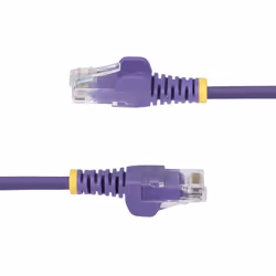 StarTech.com 1m Purple Slim CAT6 Ethernet Cable, Snagless, 100W PoE, UTP, LSZH, 28AWG Pure Bare Copper Wire, Slim RJ45 Network Patch Cord w/Strain Reliefs, Fluke Tested - Additional view 3