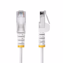 StarTech.com 2m White Slim CAT6 Ethernet Cable, Snagless, 100W PoE, UTP, LSZH, 28AWG Pure Bare Copper Wire, Slim RJ45 Network Patch Cord w/Strain Reliefs, Fluke Tested - Additional view 2