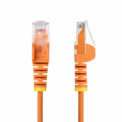 StarTech.com 2m Orange Slim CAT6 Ethernet Cable, Snagless, 100W PoE, UTP, LSZH, 28AWG Pure Bare Copper Wire, Slim RJ45 Network Patch Cord w/Strain Reliefs, Fluke Tested - Additional view 2