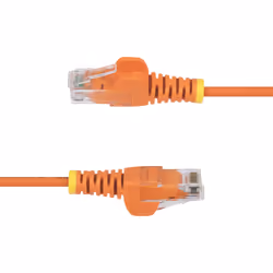 StarTech.com 2m Orange Slim CAT6 Ethernet Cable, Snagless, 100W PoE, UTP, LSZH, 28AWG Pure Bare Copper Wire, Slim RJ45 Network Patch Cord w/Strain Reliefs, Fluke Tested - Additional view 3