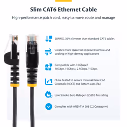StarTech.com 2m Orange Slim CAT6 Ethernet Cable, Snagless, 100W PoE, UTP, LSZH, 28AWG Pure Bare Copper Wire, Slim RJ45 Network Patch Cord w/Strain Reliefs, Fluke Tested - Additional view 6