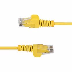 StarTech.com 2m Yellow Slim CAT6 Ethernet Cable, Snagless, 100W PoE, UTP, LSZH, 28AWG Pure Bare Copper Wire, Slim RJ45 Network Patch Cord w/Strain Reliefs, Fluke Tested - Additional view 3