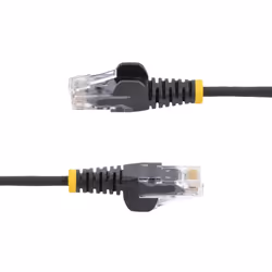 StarTech.com 15m Black Slim CAT6 Ethernet Cable, Snagless, 100W PoE, UTP, LSZH, 28AWG Pure Bare Copper Wire, Slim RJ45 Network Patch Cord w/Strain Reliefs, Fluke Tested - Additional view 3