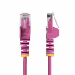 StarTech.com 1m Pink Slim CAT6 Ethernet Cable, Snagless, 100W PoE, UTP, LSZH, 28AWG Pure Bare Copper Wire, Slim RJ45 Network Patch Cord w/Strain Reliefs, Fluke Tested - Additional view 2