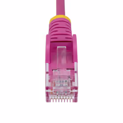 StarTech.com 50cm Pink Slim CAT6 Ethernet Cable, Snagless, 100W PoE, UTP, LSZH, 28AWG Pure Bare Copper Wire, Slim RJ45 Network Patch Cord w/Strain Reliefs, Fluke Tested - Additional view 4