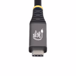 StarTech.com 50cm (1.6ft) USB4 Cable, 80Gbps, USB-IF Certified USB-C Cable, 240W PD, 8K 120Hz/4K 240Hz DP2.1 DP80, TPE Jacket, Thunderbolt 4 Compatible - Black USB-C Cord - Additional view 4