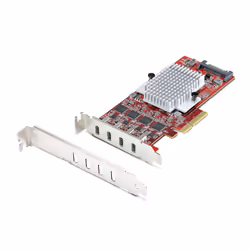 StarTech.com 4-Port USB Type-C PCIe Card, USB 3.2 10Gbps, USB-C PCI Express Expansion Card, 4x Independent USB Controllers, W ...