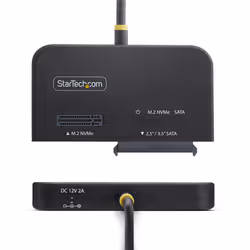 StarTech.com USB-C/USB-A to M.2 NVMe and 2.5in/3.5in SATA Adapter, 10Gbps, Tool-Free External SSD Hard Drive Reader, B+M/M-Key - Additional view 2