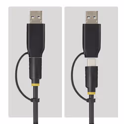 StarTech.com USB-C/USB-A to M.2 NVMe and 2.5in/3.5in SATA Adapter, 10Gbps, Tool-Free External SSD Hard Drive Reader, B+M/M-Key - Additional view 3
