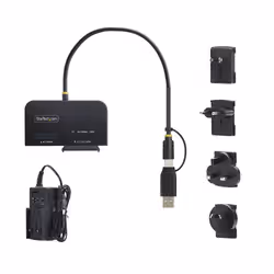 StarTech.com USB-C/USB-A to M.2 NVMe and 2.5in/3.5in SATA Adapter, 10Gbps, Tool-Free External SSD Hard Drive Reader, B+M/M-Key - Additional view 7