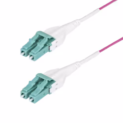 StarTech.com 3m (10ft) LC to LC (UPC) OM4 Multimode Fiber Optic Cable, Erika Violet, 50/125µm, 40G/100G, LOMMF/VCSEL, Uniboot ...