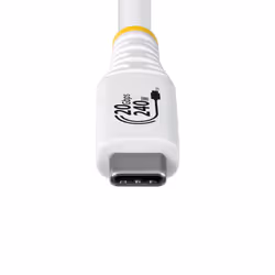 StarTech.com 2m (6ft) USB4 Cable, 20Gbps, USB-IF Certified USB-C Cable, 240W PD EPR, 4K 120Hz DP 1.4, TPE Jacket, White USB-C Cord - Additional view 4