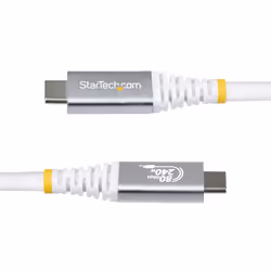 StarTech.com 1m (3ft) USB4 Cable, 80Gbps, USB-IF Certified USB-C Cable, 240W PD, 8K 120Hz/4K 240Hz DP2.1 DP80, TPE Jacket, Thunderbolt 4 Compatible - White USB-C Cord - Additional view 3