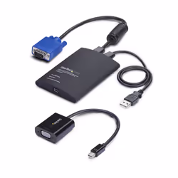 StarTech.com Portable Laptop Crash Cart Adapter, USB/VGA/Mini DisplayPort KVM Console, File Transfer and Video Capture, TAA C ...