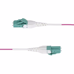 StarTech.com 20m (66ft) LC to LC (UPC) OM4 Multimode Fiber Optic Cable, Erika Violet, 50/125µm, 40G/100G, LOMMF/VCSEL, Uniboot Fiber Jumper Cord, OFNR Riser Rated