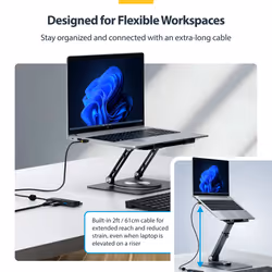 StarTech.com 4-Port USB-A Hub, 5Gbps, Bus Powered, USB-A to 4x USB-A Mini Hub, Extra Long 2ft/61cm Host Cable, PCR Plastic, Portable Desktop / Laptop USB Hub - Additional view 5