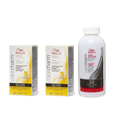 3.6oz) Wella Color Charm Haircolor 5G Light Golden Brown - 5G + 5G+Developer (Vol. 20