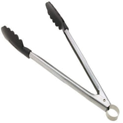 CUISIPRO Locking NonStick Nylon Tongs  One size  Black