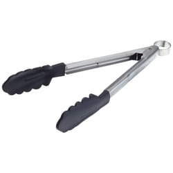 Cuisipro Silicone Locking Tongs 95 Inch  Black