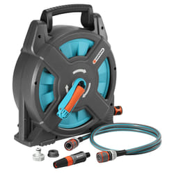 GARDENA Classic Hose Box 15 Set: hose reel with 15 m hose, space saving, perfect for camping, camper and water sports, with appropriate adapter