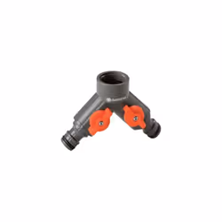 Gardena 36938-G 0.62 & 0.5 in. Twin Tap Connector Nylon-ABS