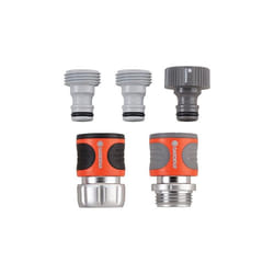 Gardena 39042-BK 0.62 & 0.5 in. Garden Hose Quick Connect Starter Set  Metal