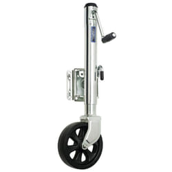 Fulton XP15 0101 Steel Swing-Away Bolt-On Jack with 10"""" Travel and 8"""" Poly Wheel - 1500 lb. Weight Capacity