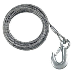Fulton WC325 0100 3/16 x 25' Winch Cable with Hook
