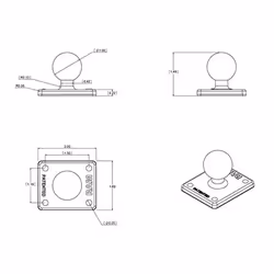 RAM Mounts Ball Adapter with AMPS Plate - Additional view 4