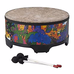 Remo KD-5816-01 Kids Percussion Gathering Drum - Fabric Rain Forest  16