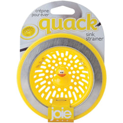 MSC International 11001 Joie Quack Kitchen Sink Strainer Basket  Stainless Steel and BPA-Free Plastic  Duck  Yellow