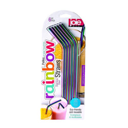 Joie Rainbow Drinking Straws | 6 Stainless Steel Reusable Straws with Brush  Eco-Friendly Metal Straws with an Iridescent Shine