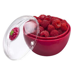 Joie Berry Keeper Colander Pod  Built-in Strainer for Easy Fruit Storage  Holds One Pint of Berries  Compact Fridge Container  Efficient Kitchen Gadge